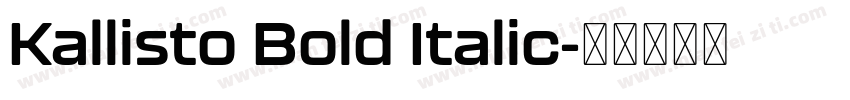 Kallisto Bold Italic字体转换